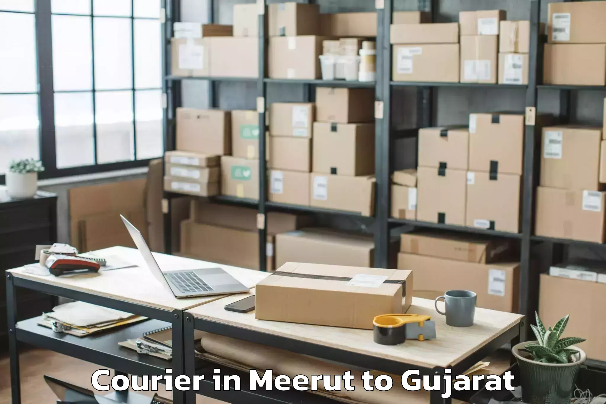 Trusted Meerut to Amirgadh Courier